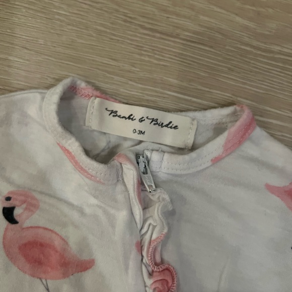 Bambi and Birdie 0-3 Flamingo Convertible Sleeper - Picture 2 of 4